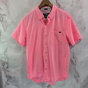 Chubbies Shirt Mens Pink Dreamsicle Button Up Short Sleeve Friday Oxford